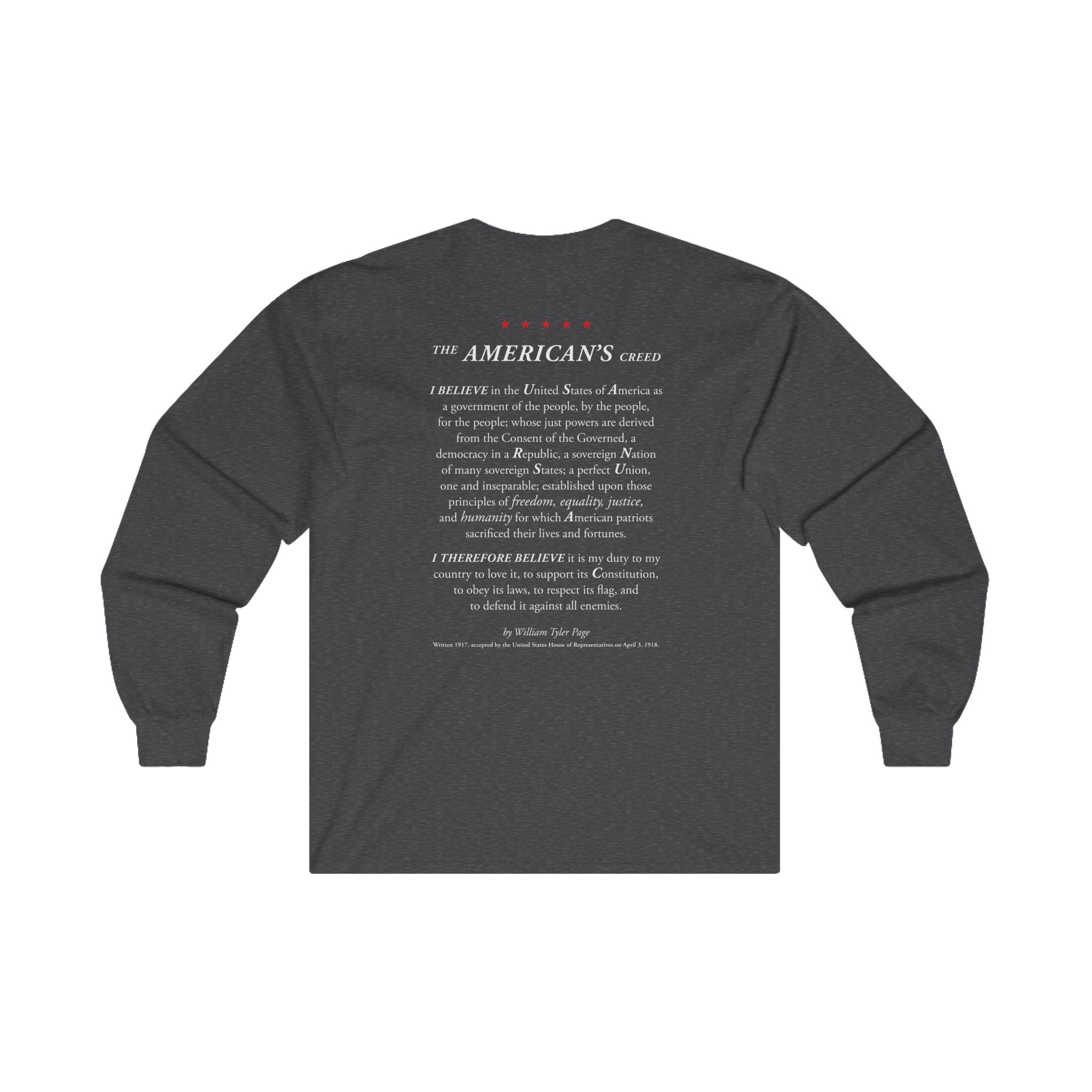 The American's Creed - Longsleeve TEE-Shirt - Image 2