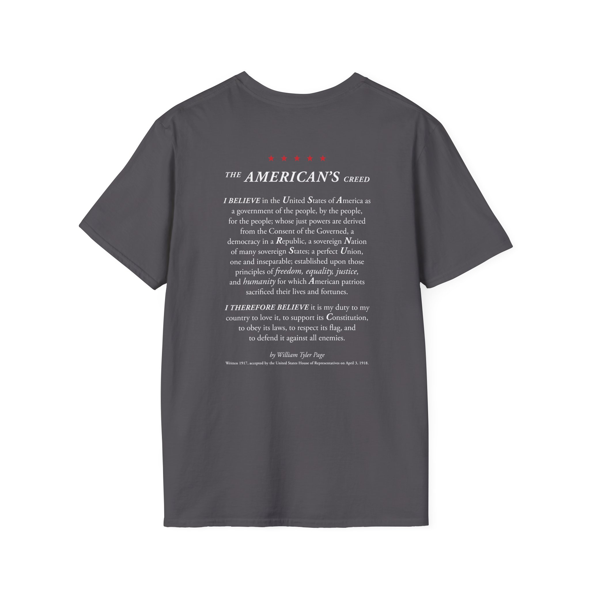 The American's Creed - Short Sleeve T-shirt - Image 4