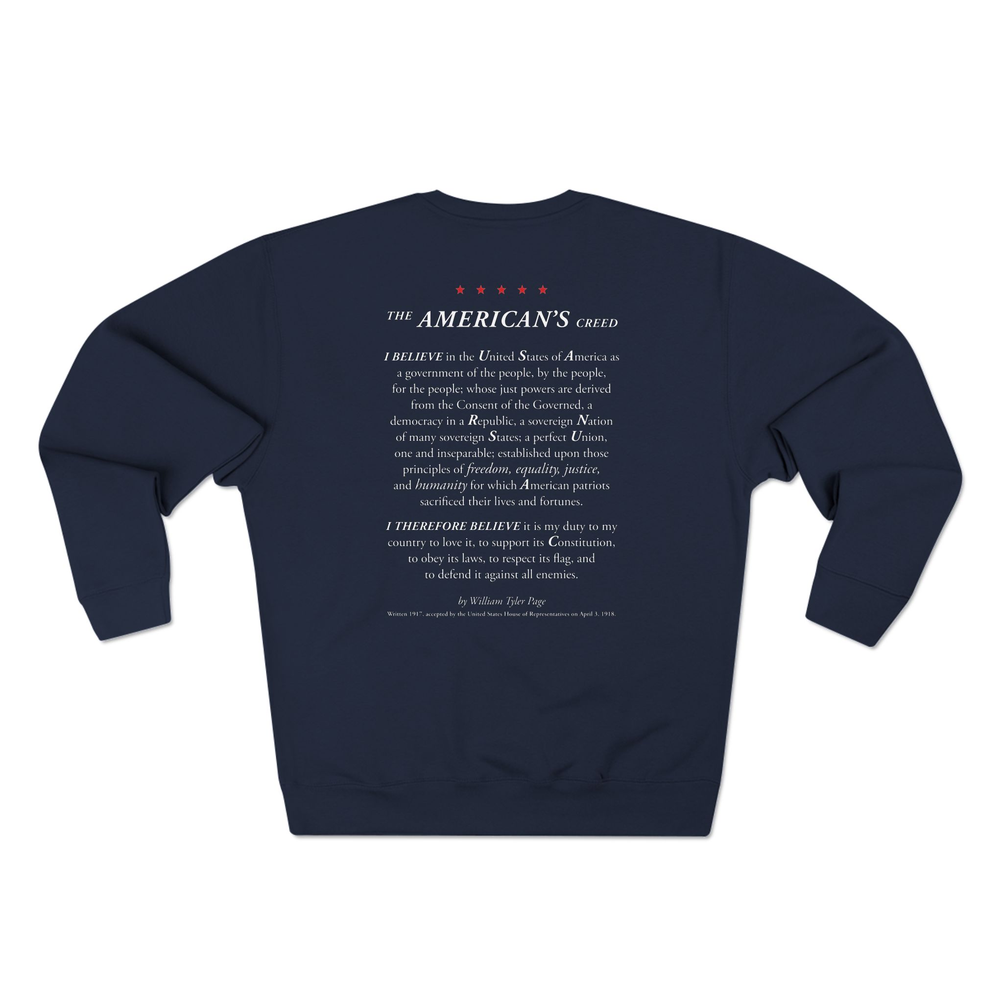 The American's Creed - Crewneck Sweatshirt - Image 2